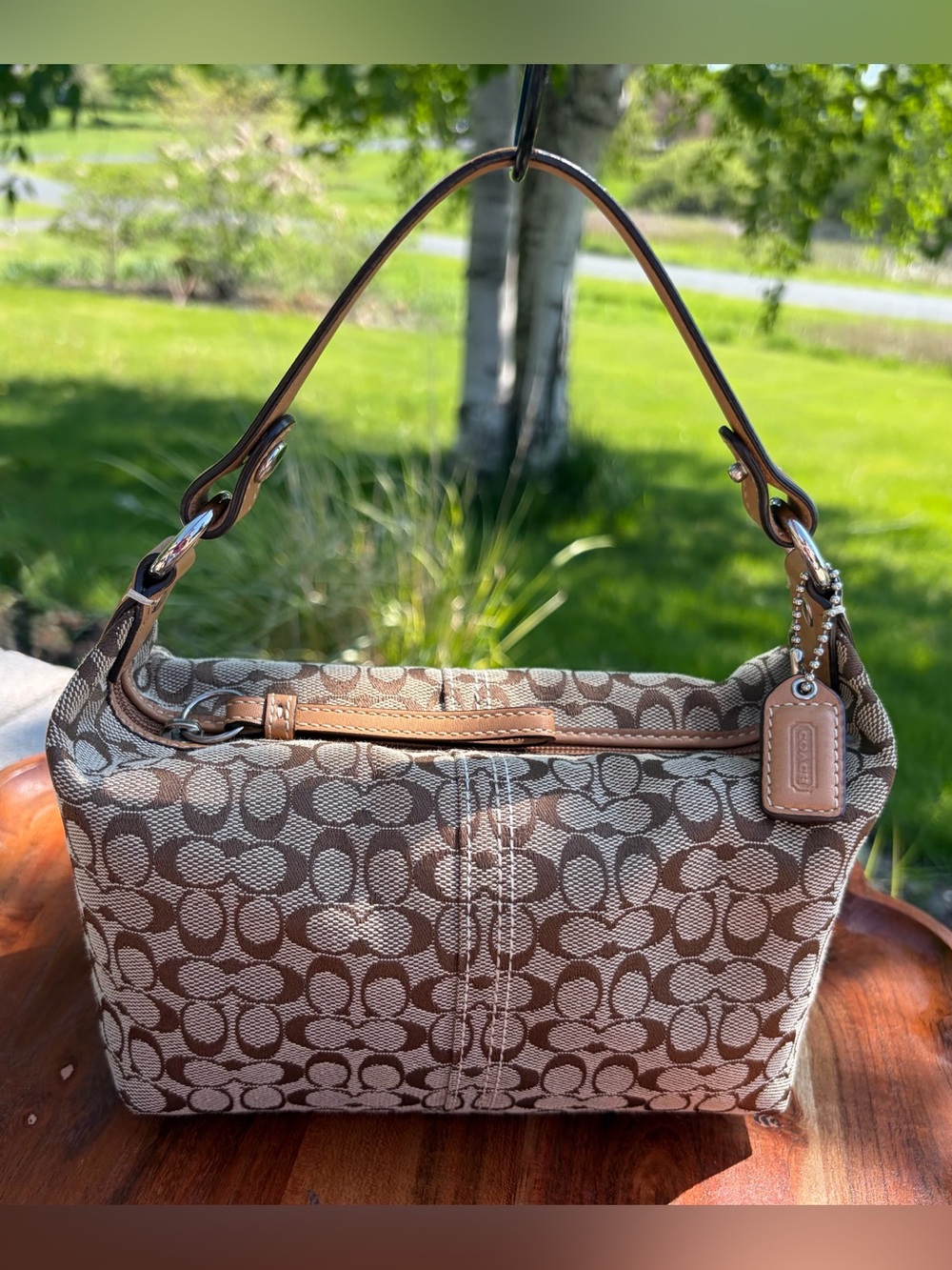 Vintage COACH Signature Mini C Brown Demi Purse Like New - Picture 5 of 17